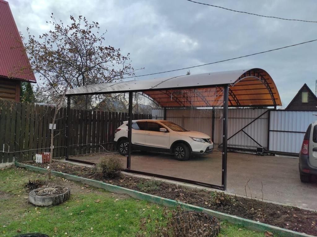Прозрачные шторы ПВХ для навеса под автомобиль в Глазуновке